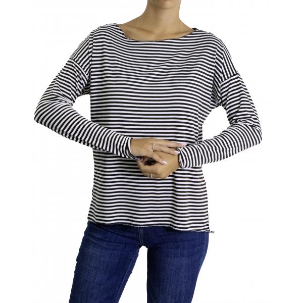 maglia a righe con manica lunga